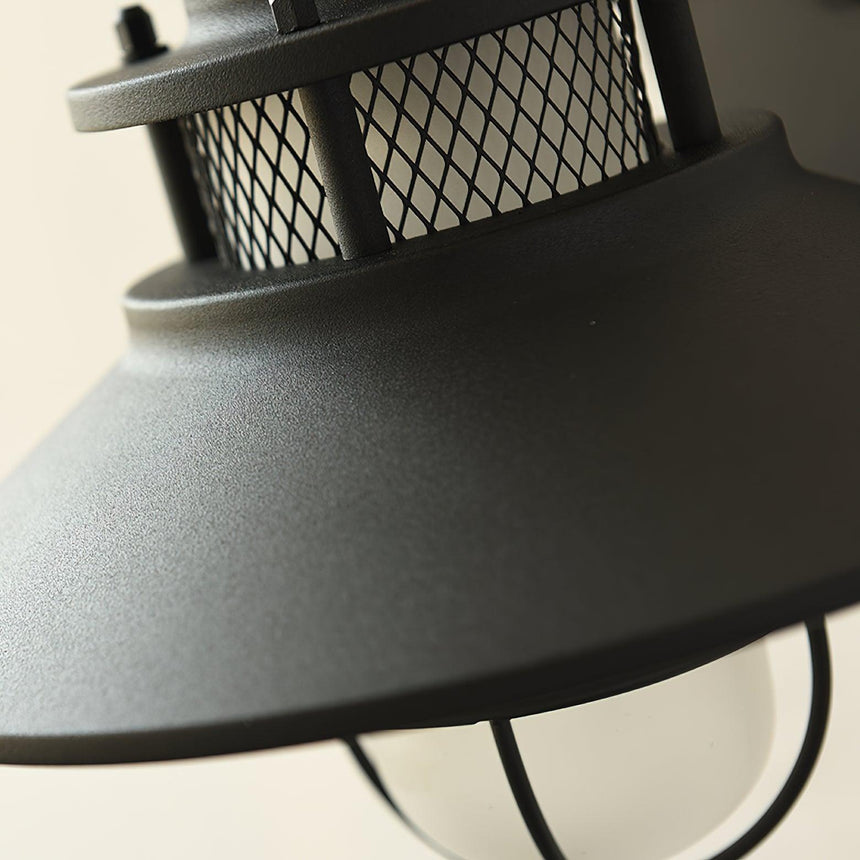 Close view of the mesh vent band at the top of the shade