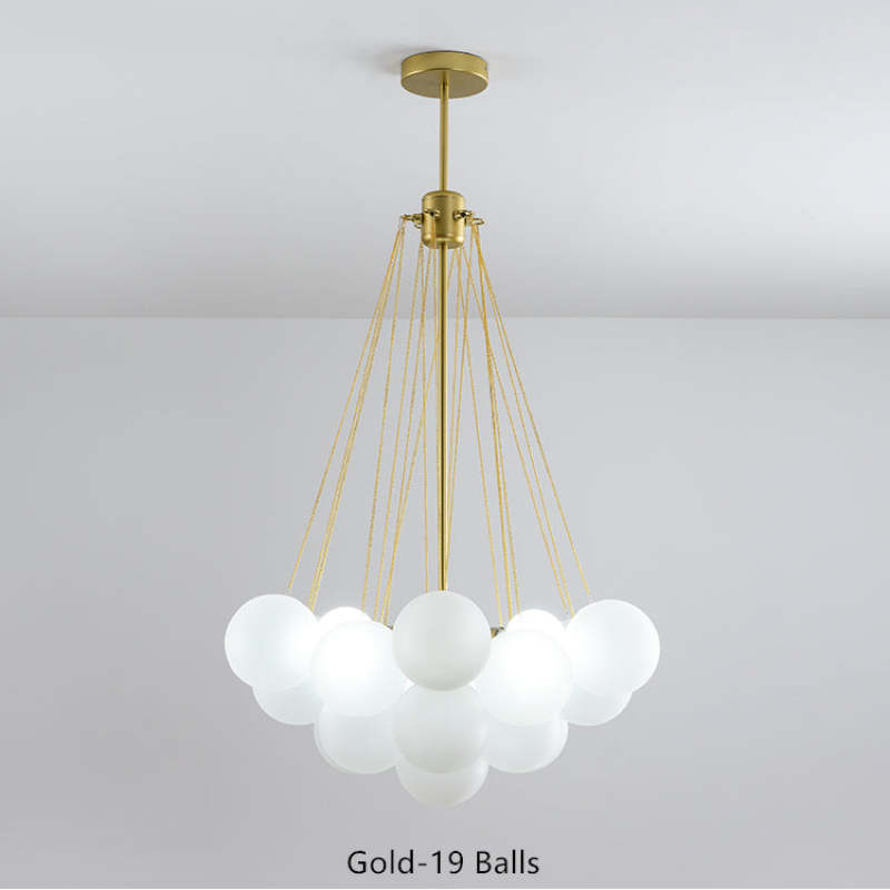 Metal and glass pendant lamp for dining room