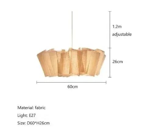 Dimension card for the 60 cm pleated fabric shade