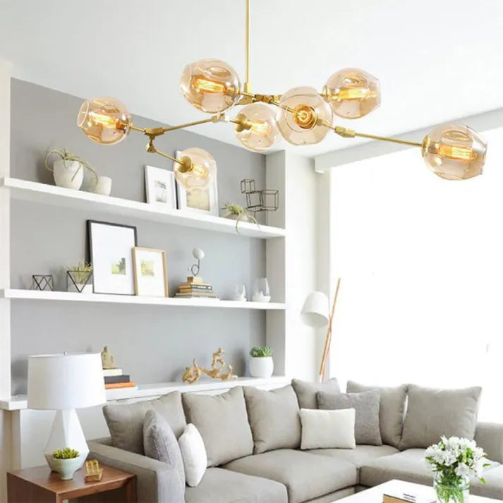 Glass Bubble Pendant Light Foyer Ceiling Accent View - OpalDwell