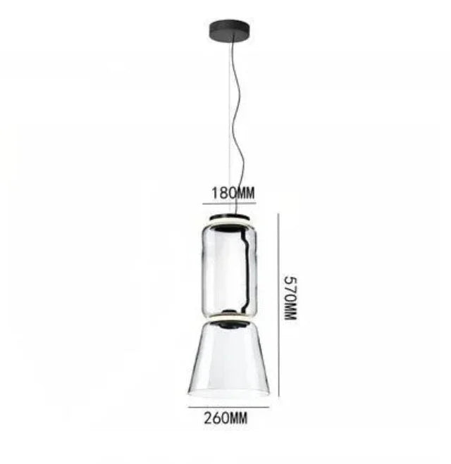 The 26 by 57 cm version drawn with its bell base and height marked