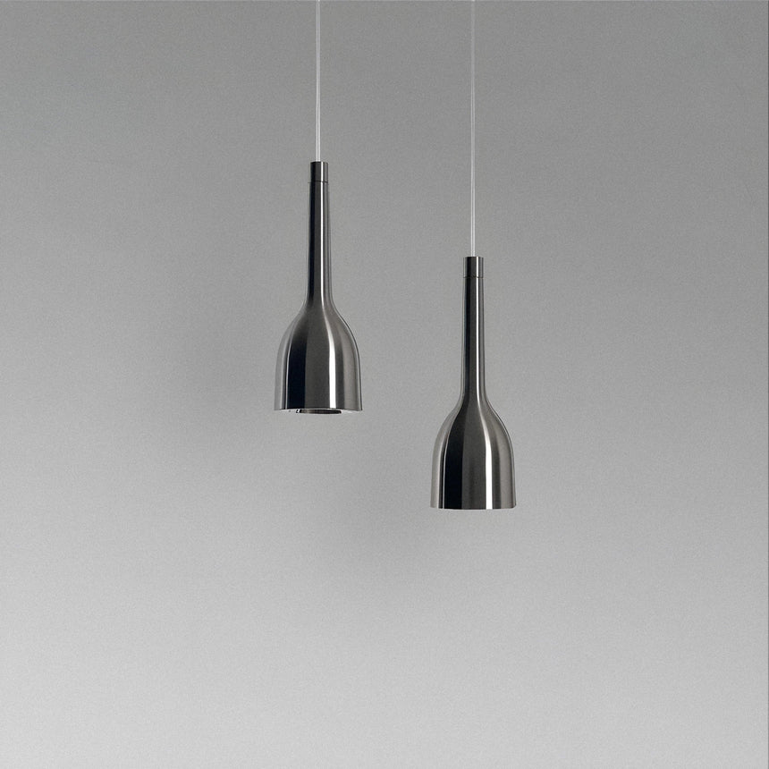 Metal pendant light targeted accent glow scene
