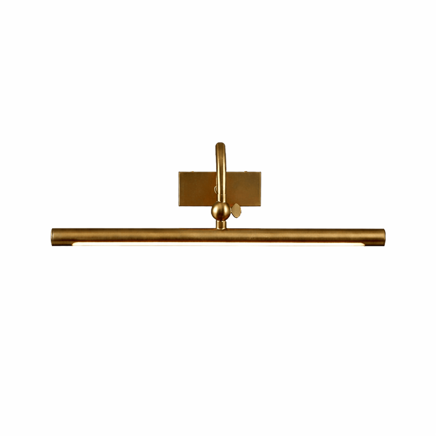 The brass bar seen level, the stem rising to a ball joint under the plate