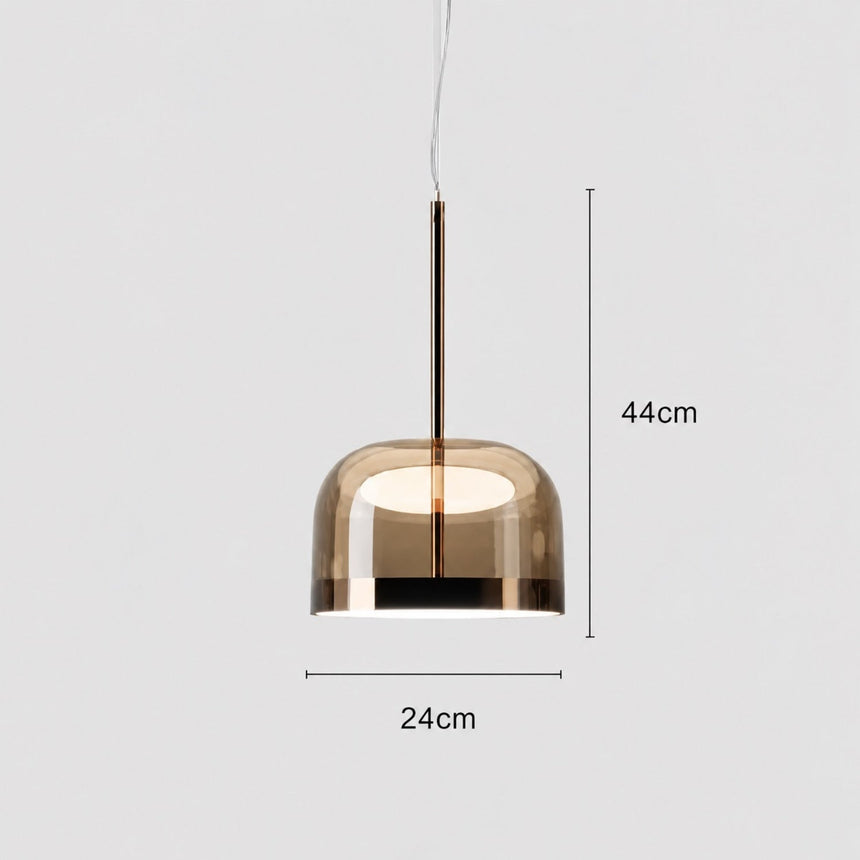 Dimension card for the 24 cm dome in rose gold