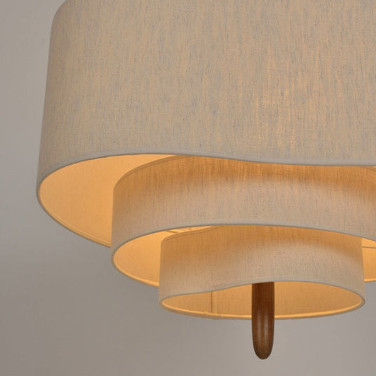 Fabric Chandelier Metal Frame Detail
