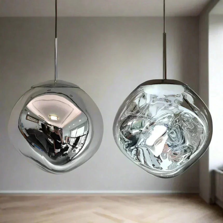 Clear glass fixture close-up detail