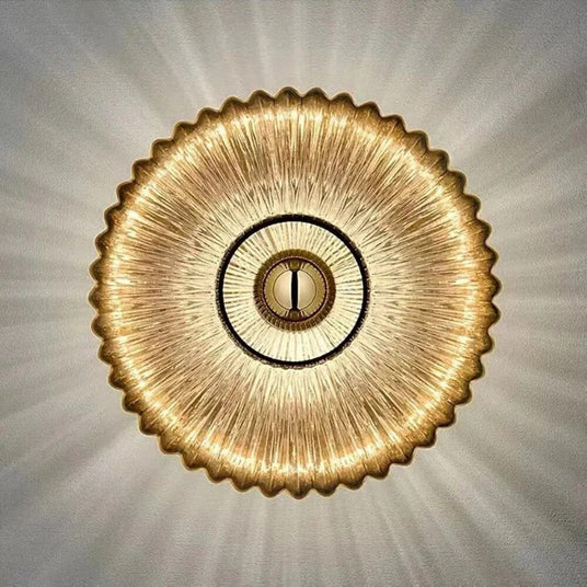 Wave shaped glass wall lamp for living room