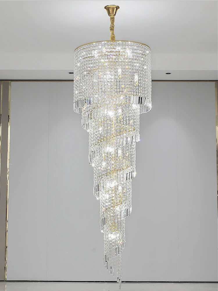 Gold chandelier close-up detail