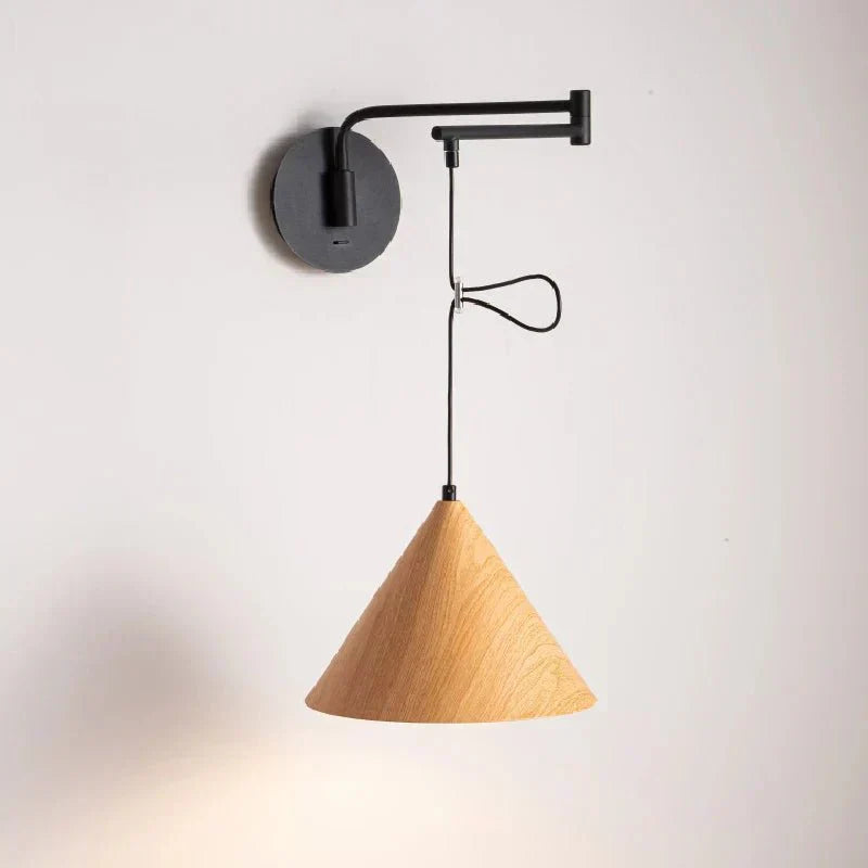 Metal Finish Swing-Arm Wall Lamp Design Detail | OroDwell