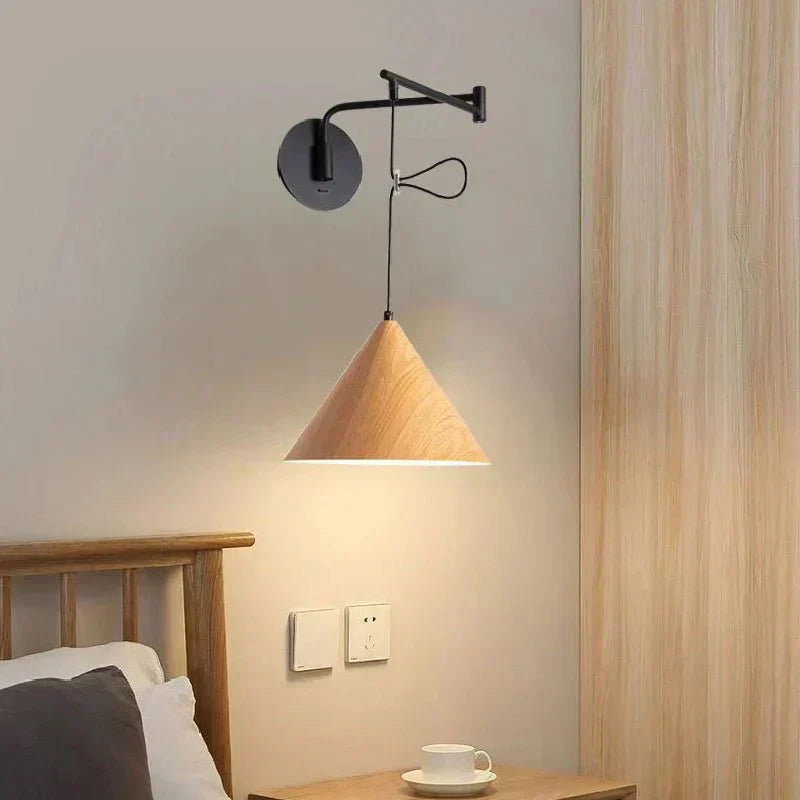 Minimalist Adjustable Swing-Arm Wall Lamp for Modern Home Interiors | OroDwell