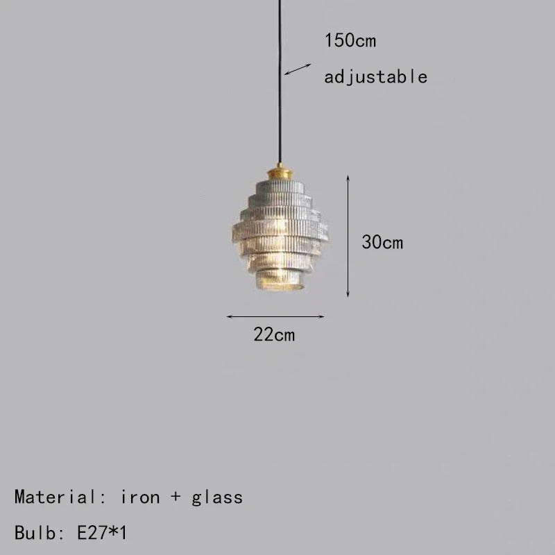 Glass Stone Chandelier Warm Light Ambiance