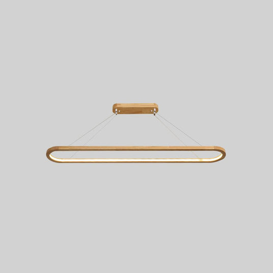 Metal and Wood Pendant Light for Dining Room
