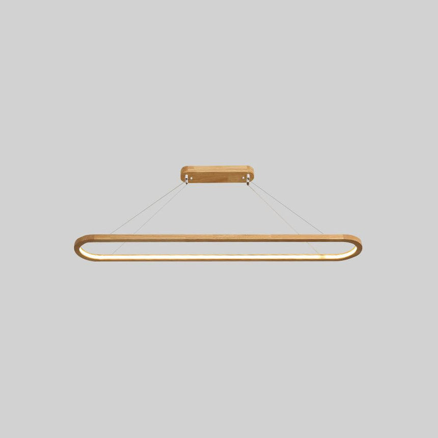 Metal and Wood Pendant Light for Dining Room