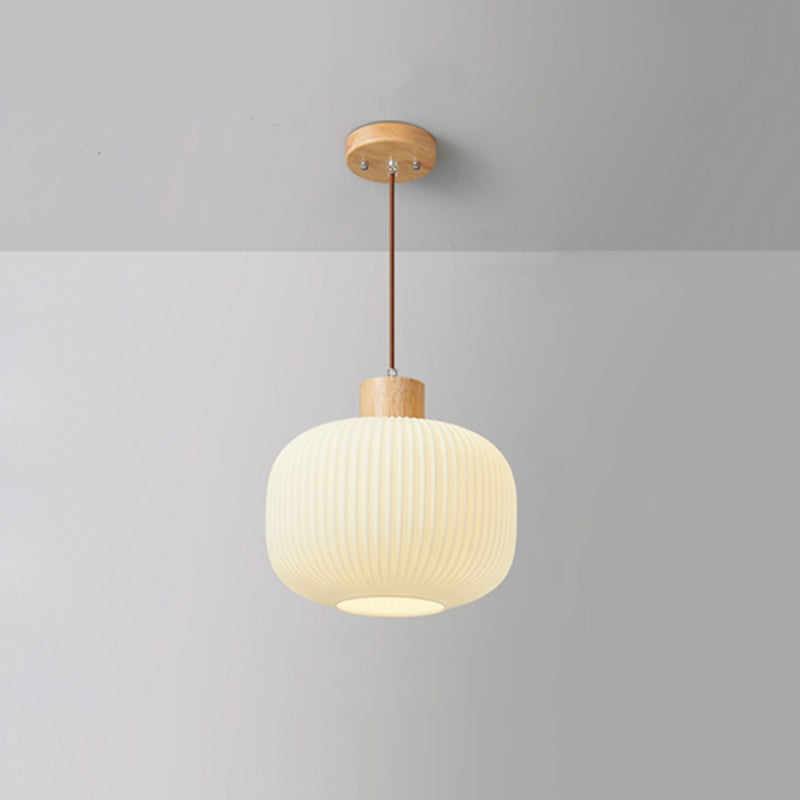 Wood and Glass Pendant Lamp Additional View