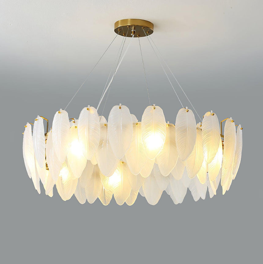 Astrae Glass Feather Fixture for Home Decor