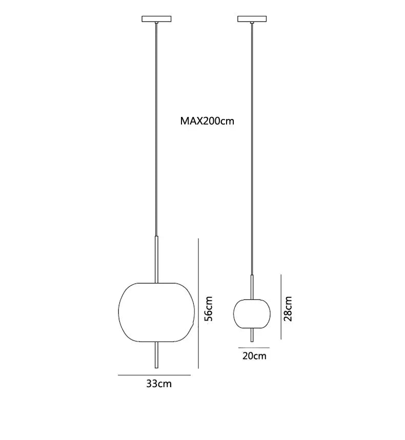 The gold version drawn with its 33 cm and 20 cm widths marked