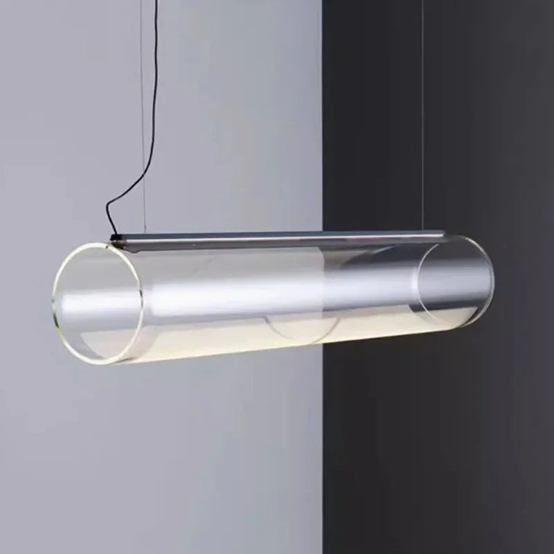 Close view of the clear tube showing the aluminum core running through it
