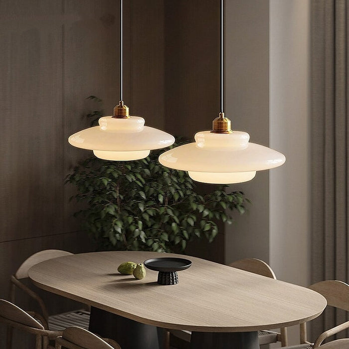 Vintage Inspired Glass Pendant Light Fixture