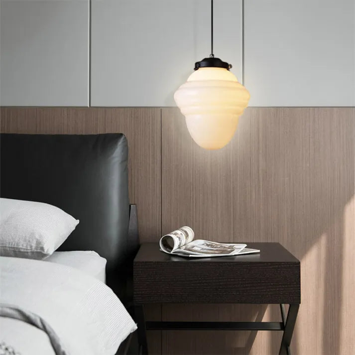 Frosted Glass Pendant Light Elegant Geometric Accent - OroDwell