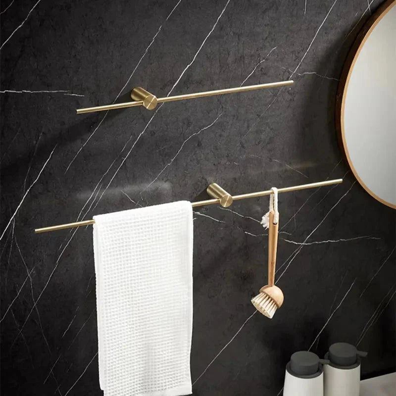 Stainless steel towel bar with sleek wall-mounted design