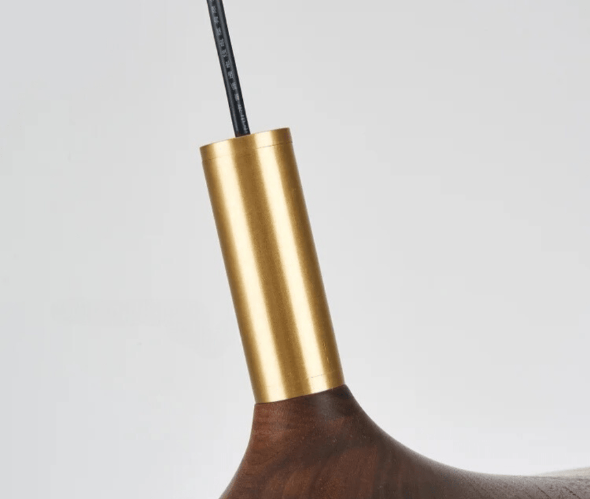 Wood Pendant Light LED Warm Illumination