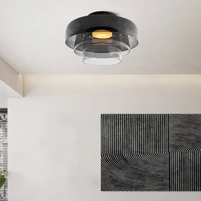 Keiora Ceiling Lamp Installed Above Living Room
