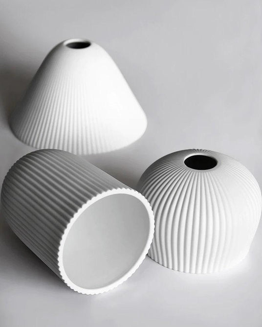 Ceramic shade lighting fixture for cafes