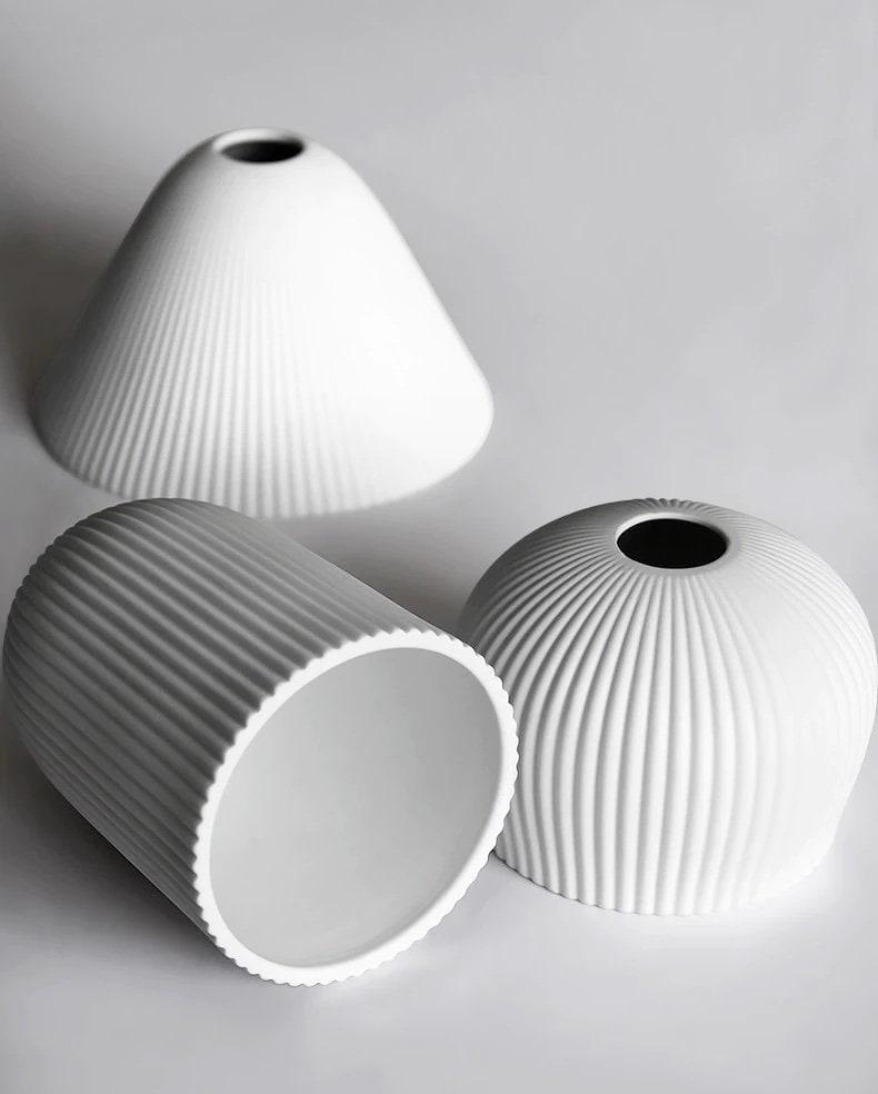 Ceramic shade lighting fixture for cafes