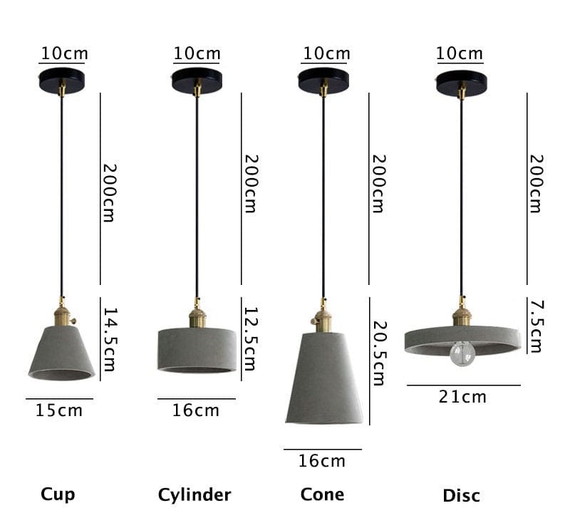 Cement Pendant Light for Contemporary Interiors