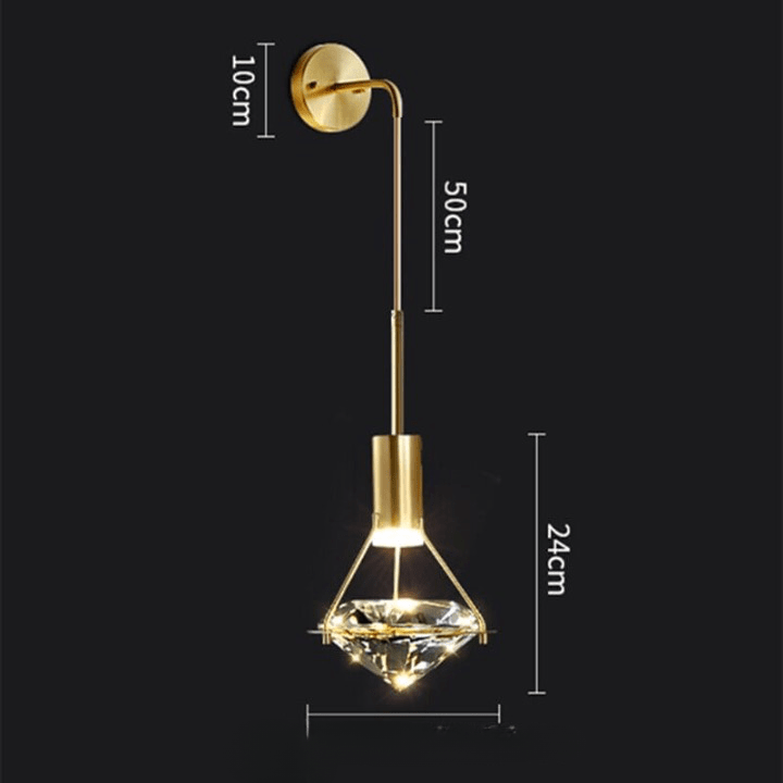 Sparkling wall sconce for living room
