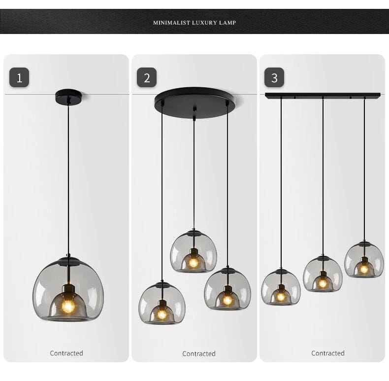 Glass Pendant Light Installed for Kitchen Lighting | OroDwell