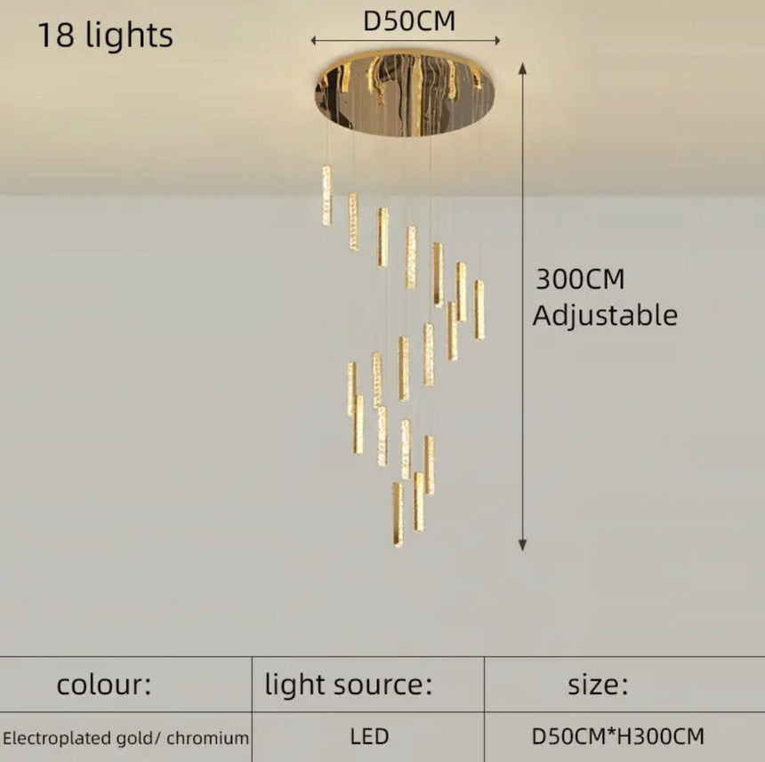 Chandelier - Silver Finish 18-Head Configuration