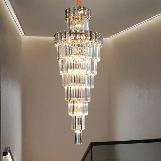 French Empire Chandelier with Chrome Finish for Living Room