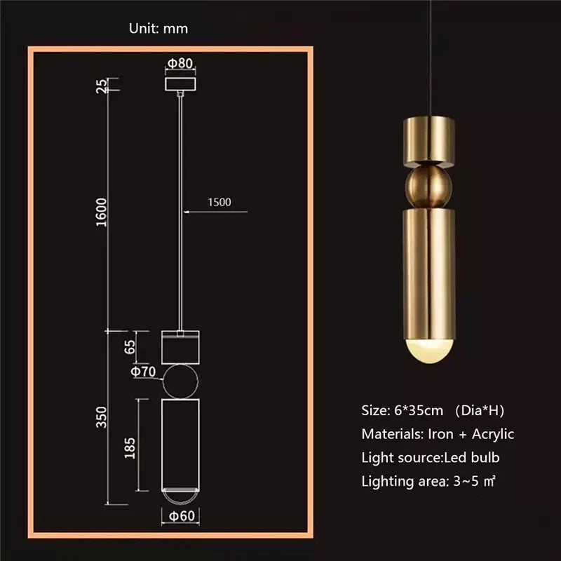 Minimalist Pendant Light for Living Room