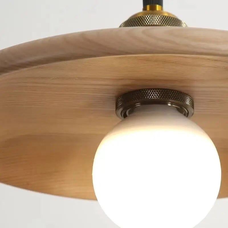Wood Pendant Light Gentle Soothing Light Emission - OpalDwell