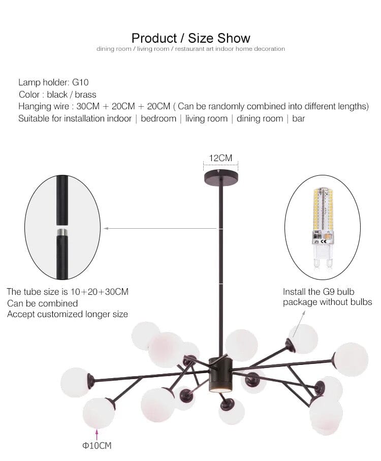 Marlow Chandelier - 9-Bulb Configuration