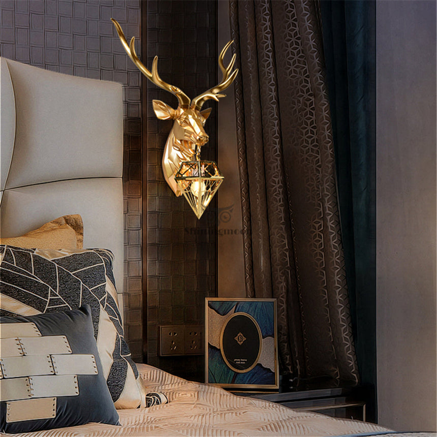 Antler wall sconce resin decor conversation piece