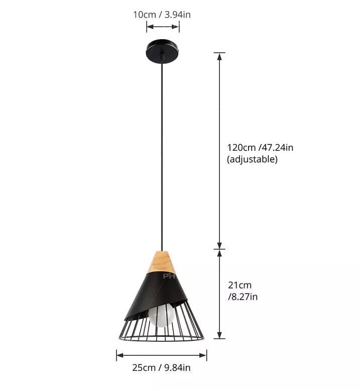 Birch Pendant Light - Full Fixture View