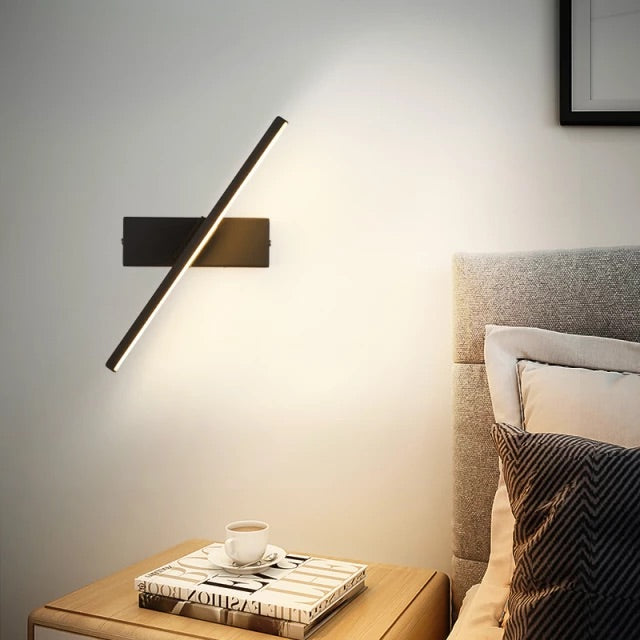 Aluminum wall lamp living room accent setting