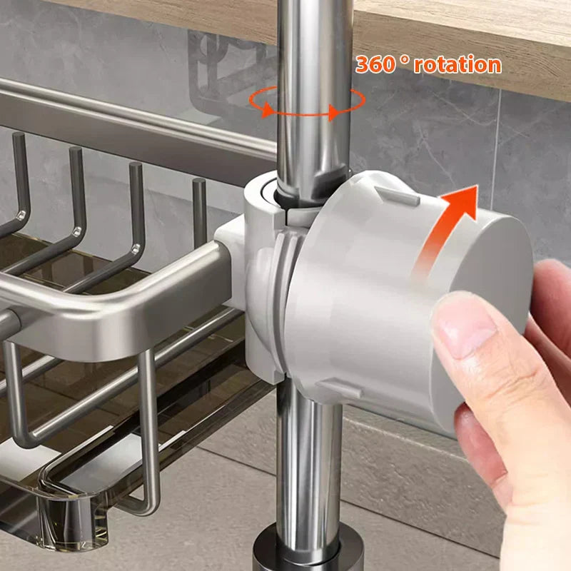 Aluminum Sink Organizer universal fit installation - OpalDwell