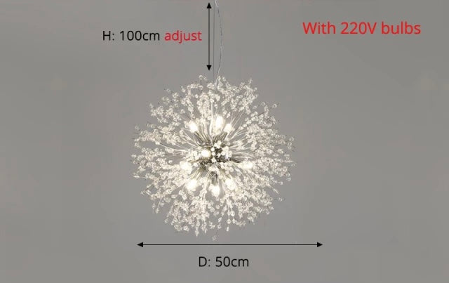 Crystal pendant light for contemporary homes