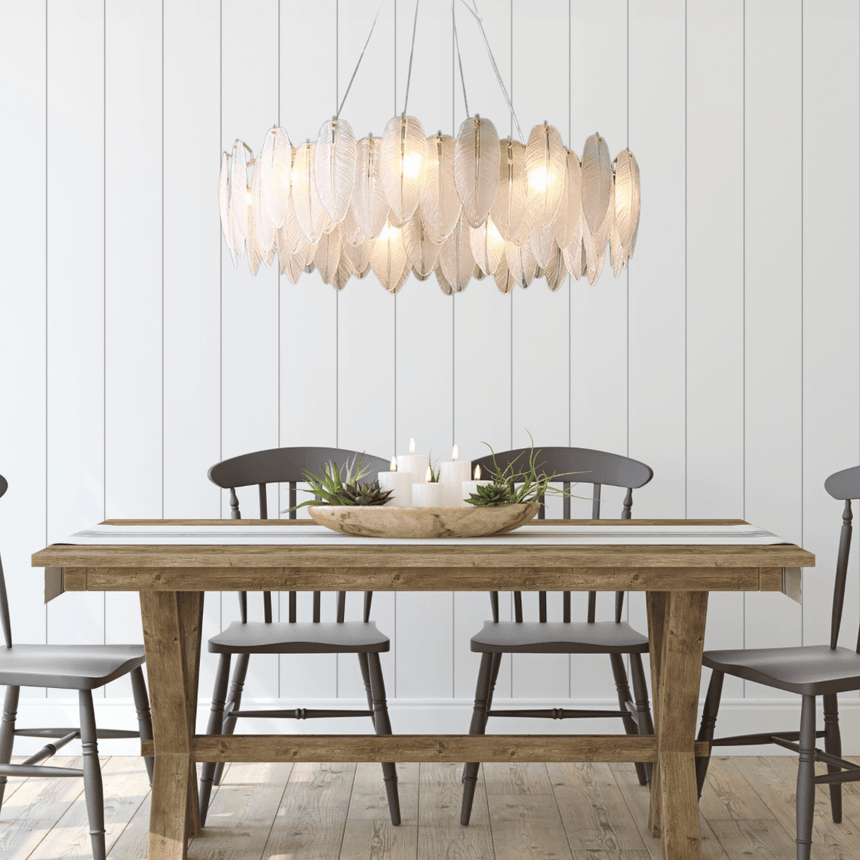 Crystal chandelier for restaurant ambiance
