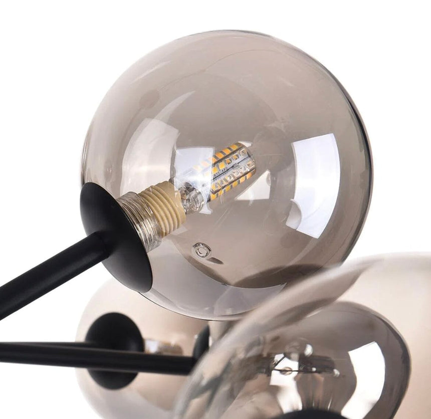 Black Finish Chandelier Flush Mount Installation