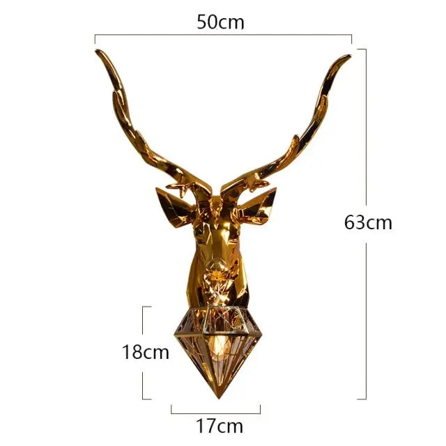 Silver antler wall decor with LED accent light