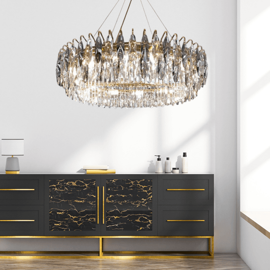 Handcrafted Crystal Chandelier Warm Ambient Glow