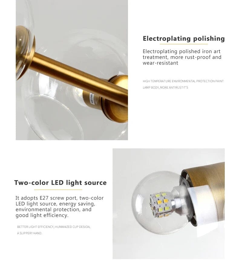 Aveline Chandelier Black and Gold Accent Finish