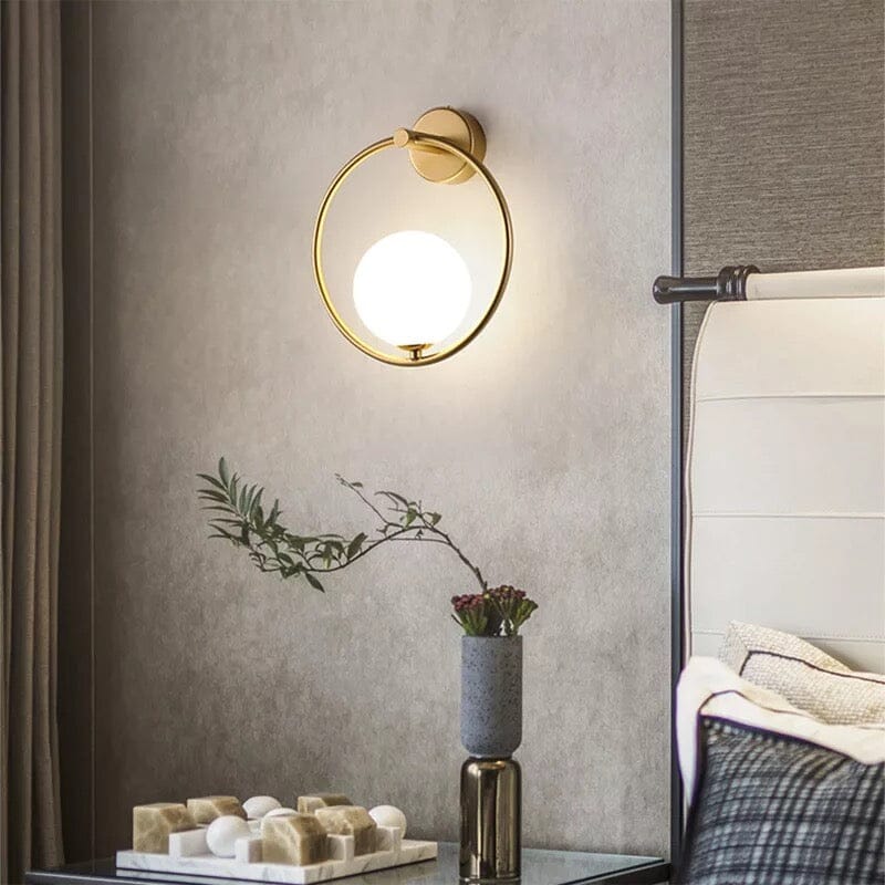 Iron wall lamp LED G9 base close-up