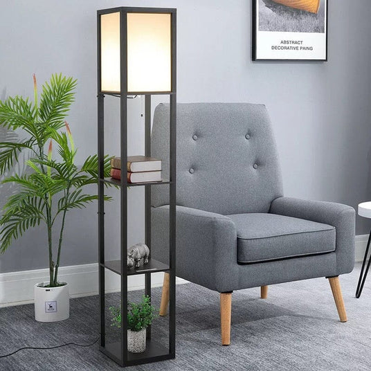 Wood and Silicone Floor Lamp Textured Detail