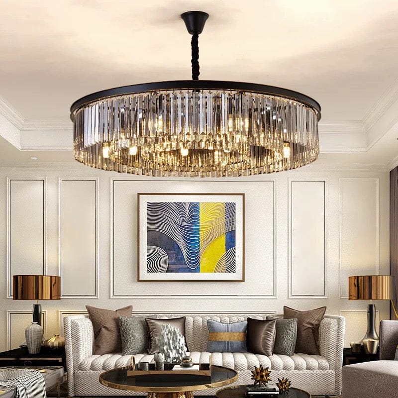 Tavian Grey Crystal Chandelier - Additional View 9