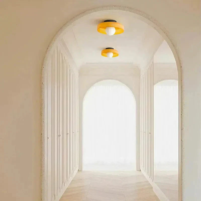 Wall lamp finish close up detail view